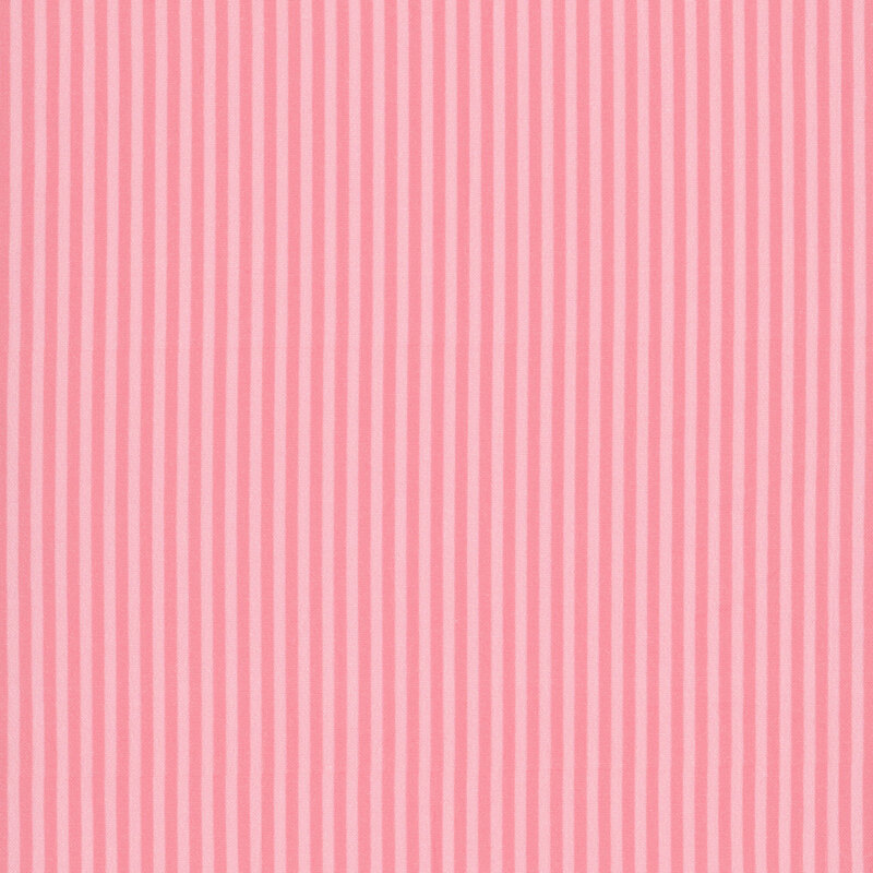 Fabric with narrow ballerina pink and blush vertical stripes