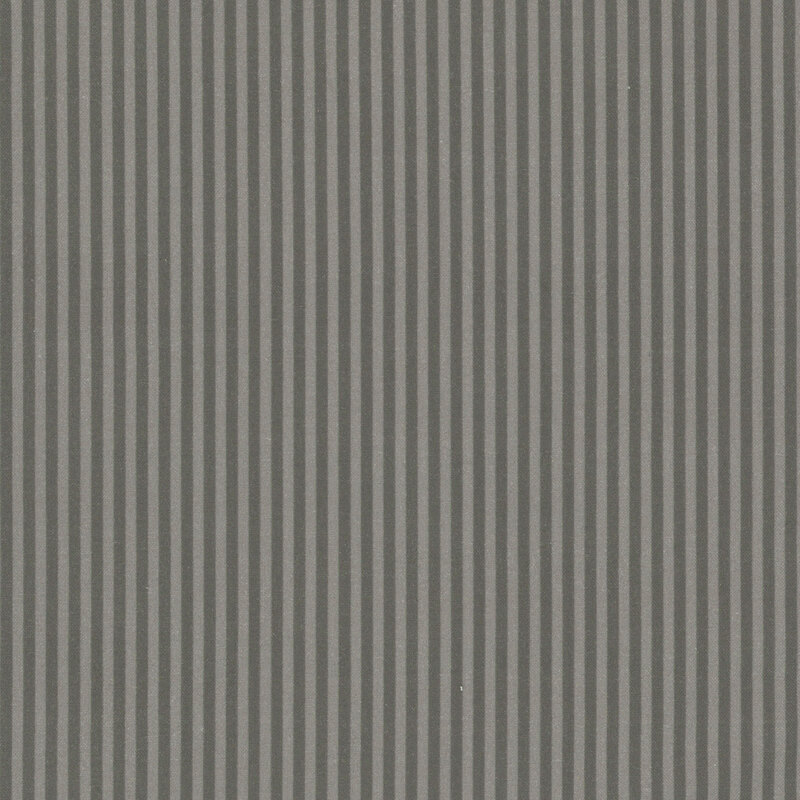 Fabric with narrow light and dark gray vertical stripes