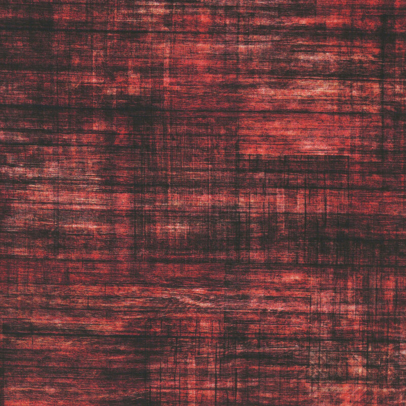 Shiplap wood textured deep red fabric