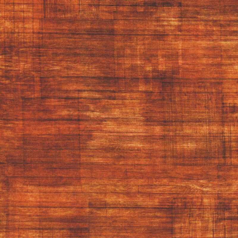 Shiplap wood textured rust orange fabric