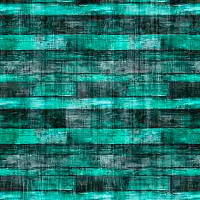 Weathered, rustic wood textured fabric in light and dark turquoise