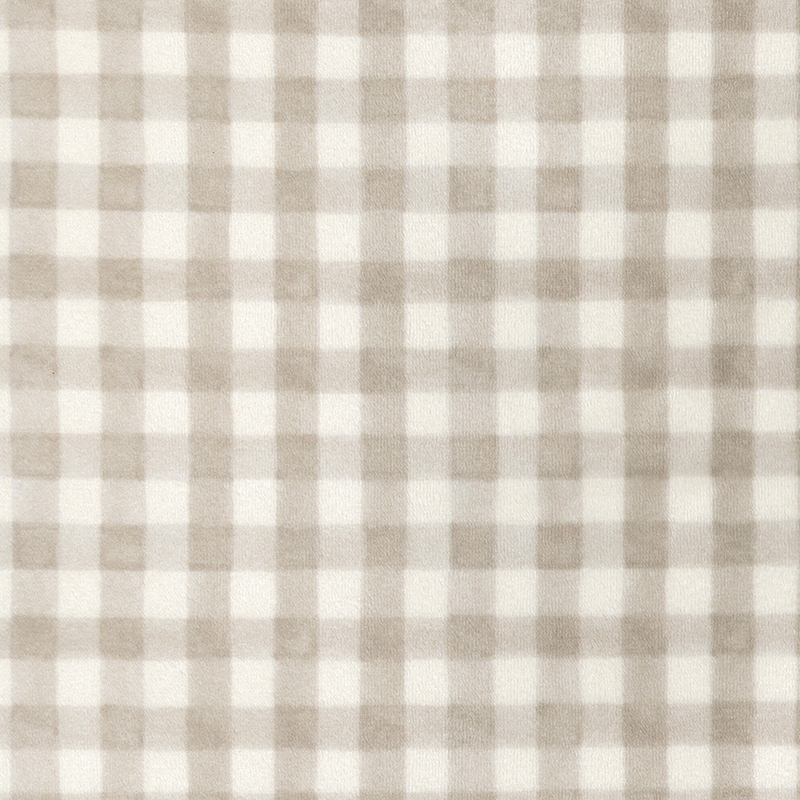 Cream fabric with a soft tan gingham pattern.