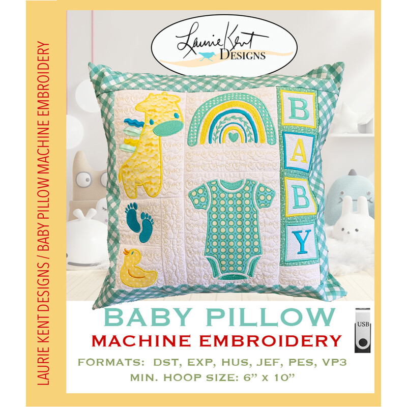 Baby Pillow/Wall Hanging Embroidery USB