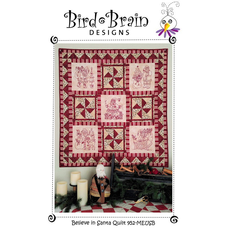 Believe in Santa Quilt Machine Embroidery USB