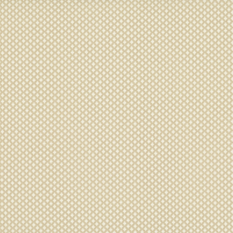 A tan fabric with a pattern of tiny, tonal beige diamonds