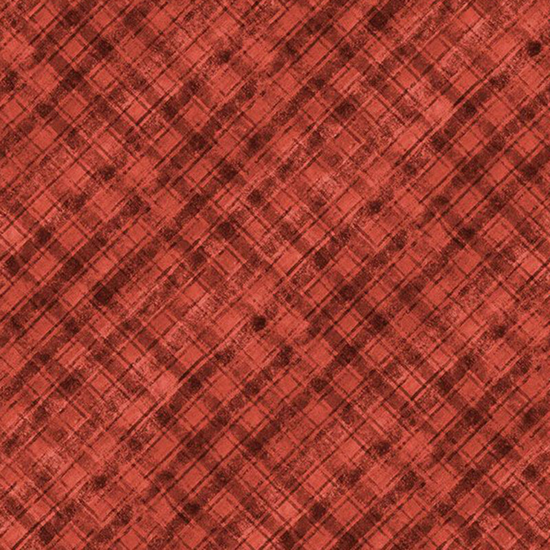 This red fabric with a timeless tonal plaid pattern.