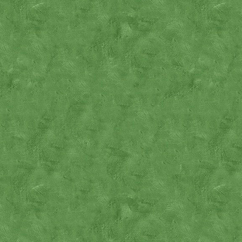 Leaf green fabric with subtle mottling and a brush stroke texture