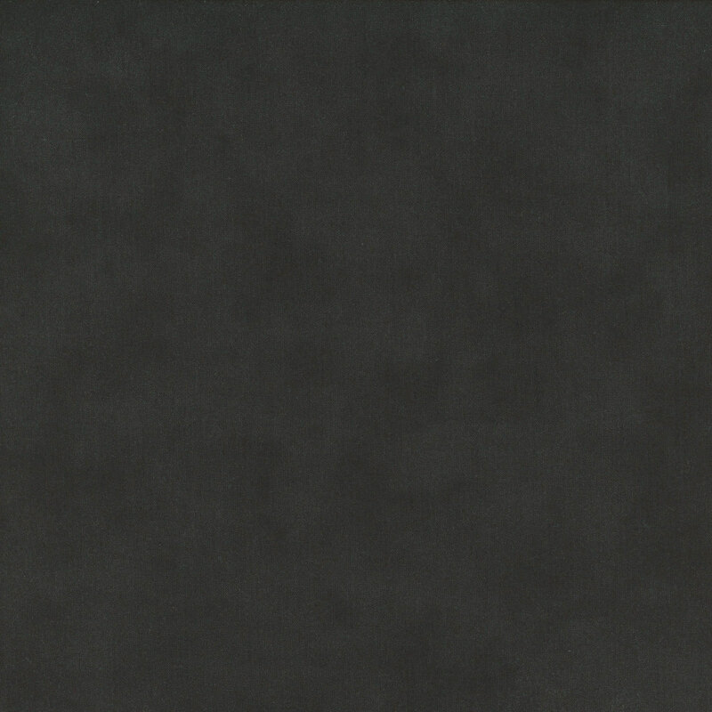 Mottled linen textured fabric in charcoal black