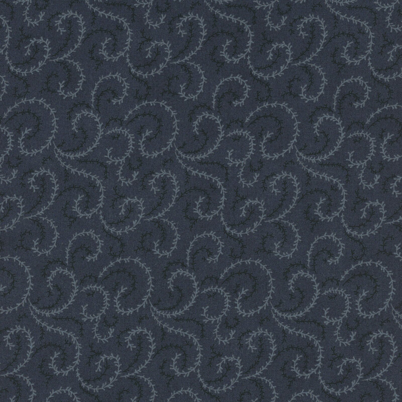 A black fabric with gray and black organic swirls.