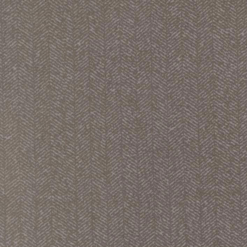 Smoke gray fabric with a dense chevron pattern and flecks of light gray