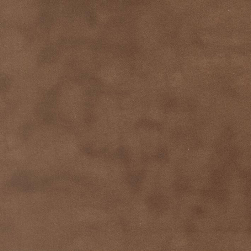 Cocoa brown colored flannel fabric with subtle mottling