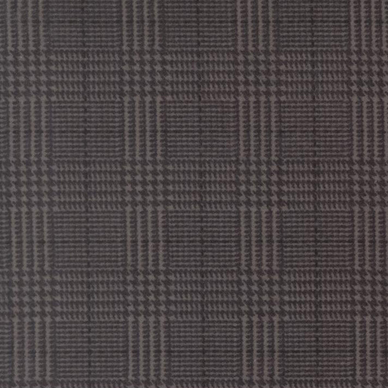 Titanium gray fabric with a tonal charcoal plaid pattern 
