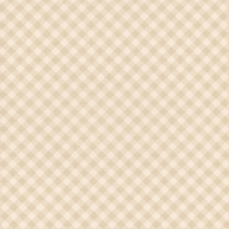 Tonal cream gingham fabric.