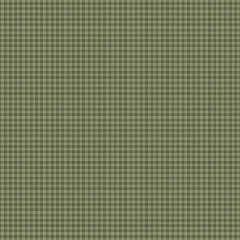 Fabric featuring a tonal green gingham design.