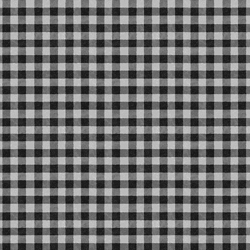 Gray flannel fabric with a mottled black gingham pattern.