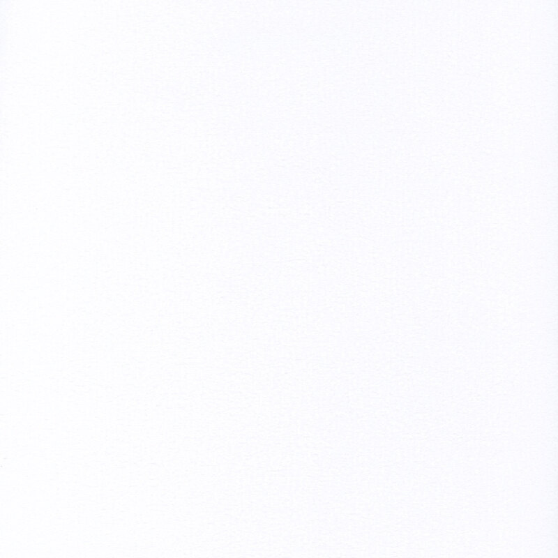 Solid white minky fabric.