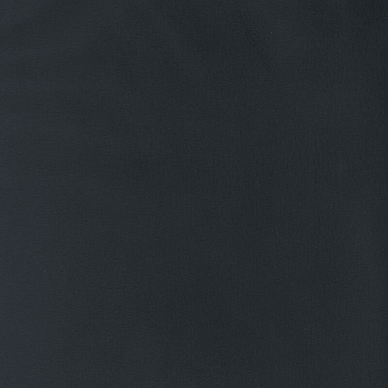 Solid black minky fabric.