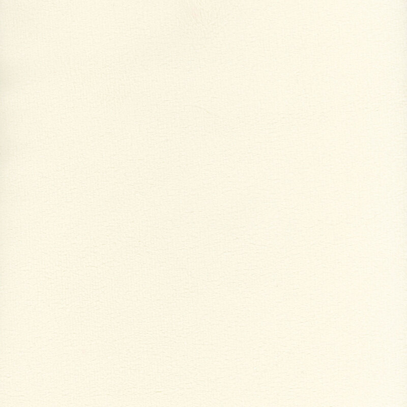 Solid cream minky fabric.
