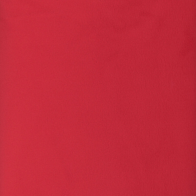 Solid deep red minky fabric.