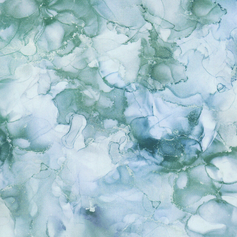 Teal blue watercolor fabric.
