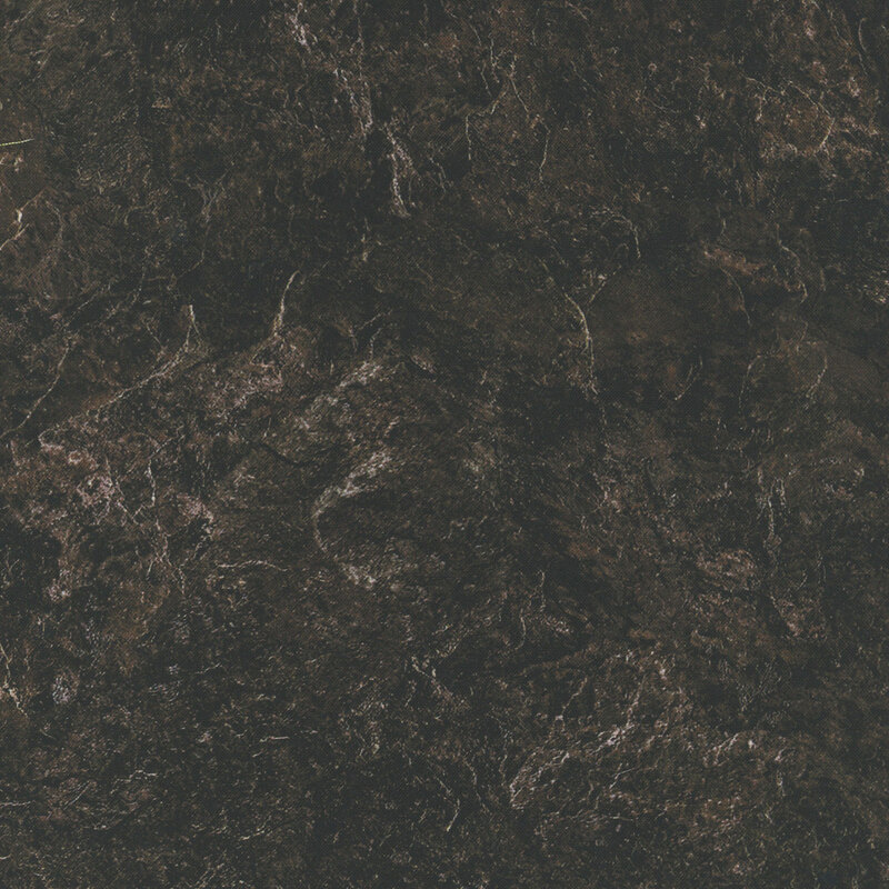 Mottled dark brown fabric resembling dark, nutrient-rich soil.