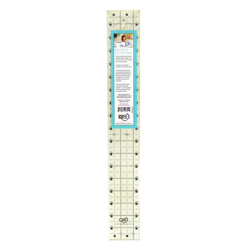 Non-Slip Ruler 2-1/2in x 18in