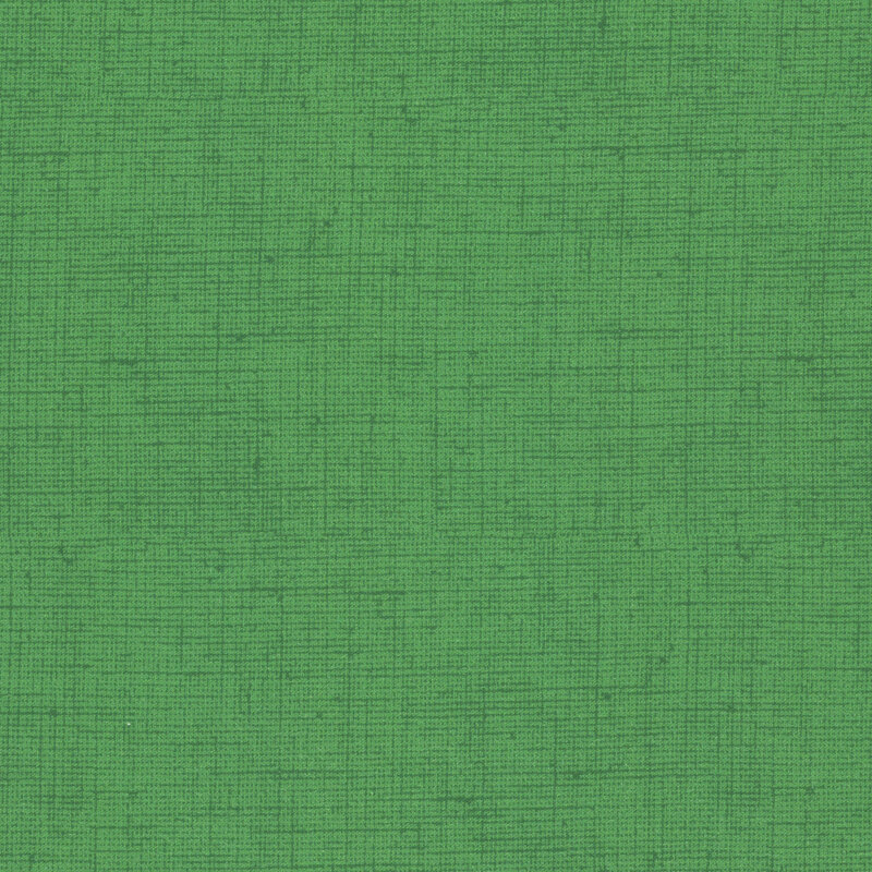 Shamrock green fabric with a woven texture.