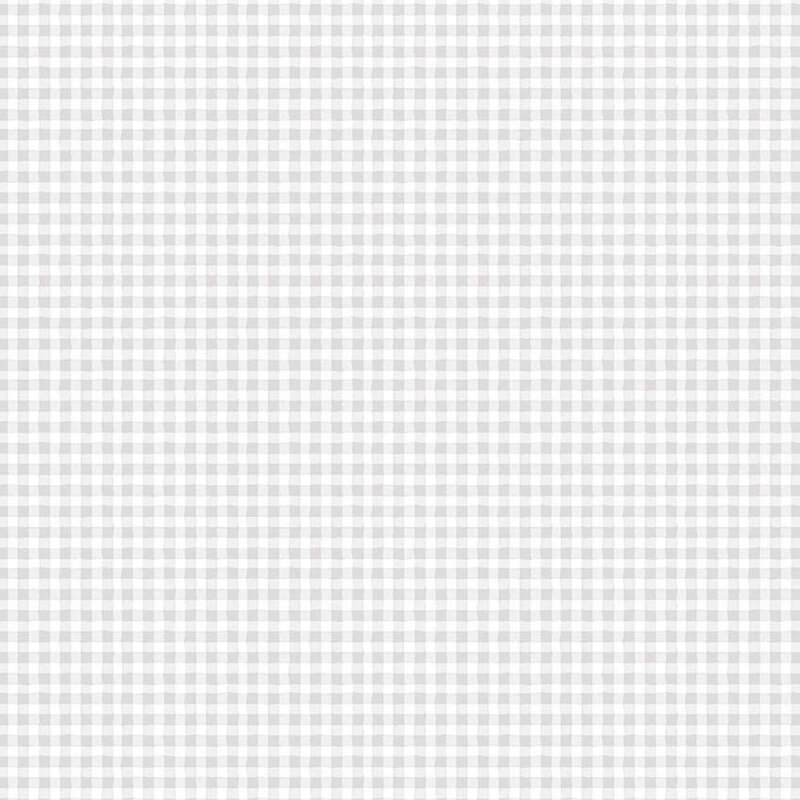 Gray fabric with a timeless white gingham pattern.