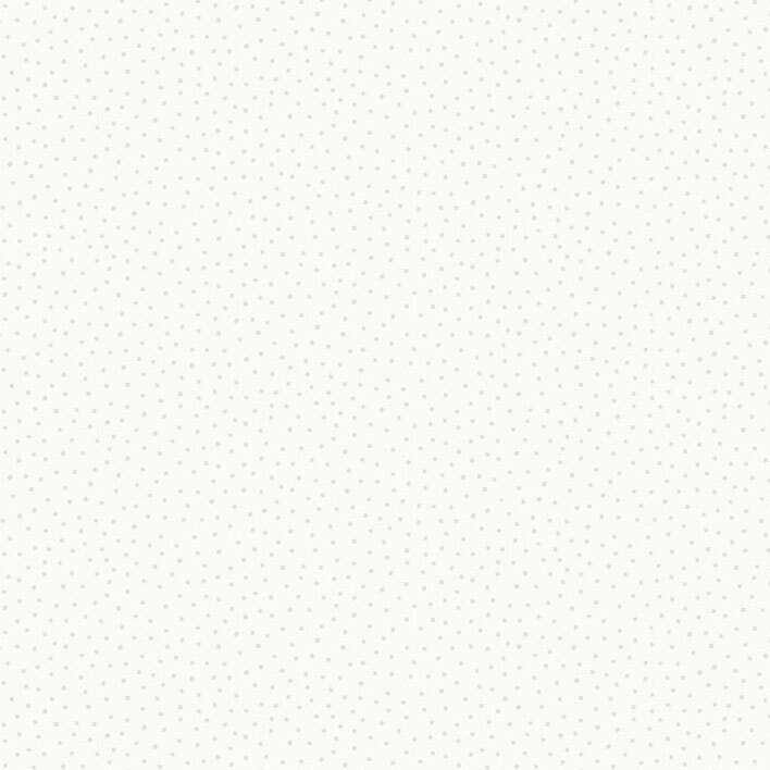 A white fabric with tiny gray polka dots. 