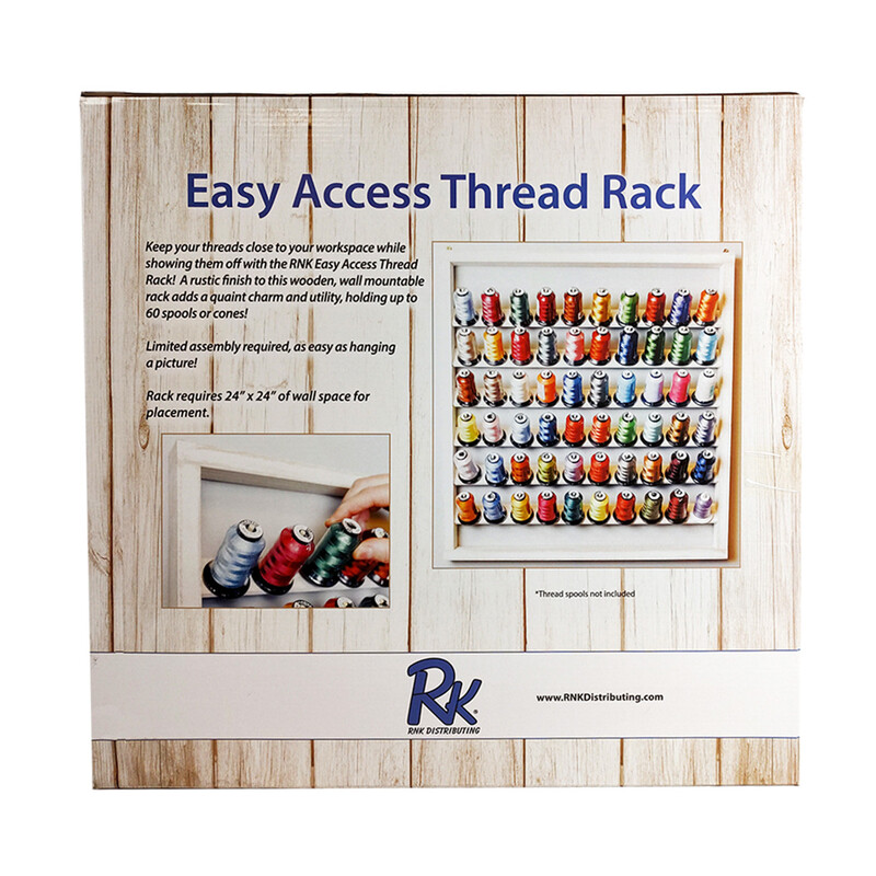 Wooden Thread Rack Whitewashed