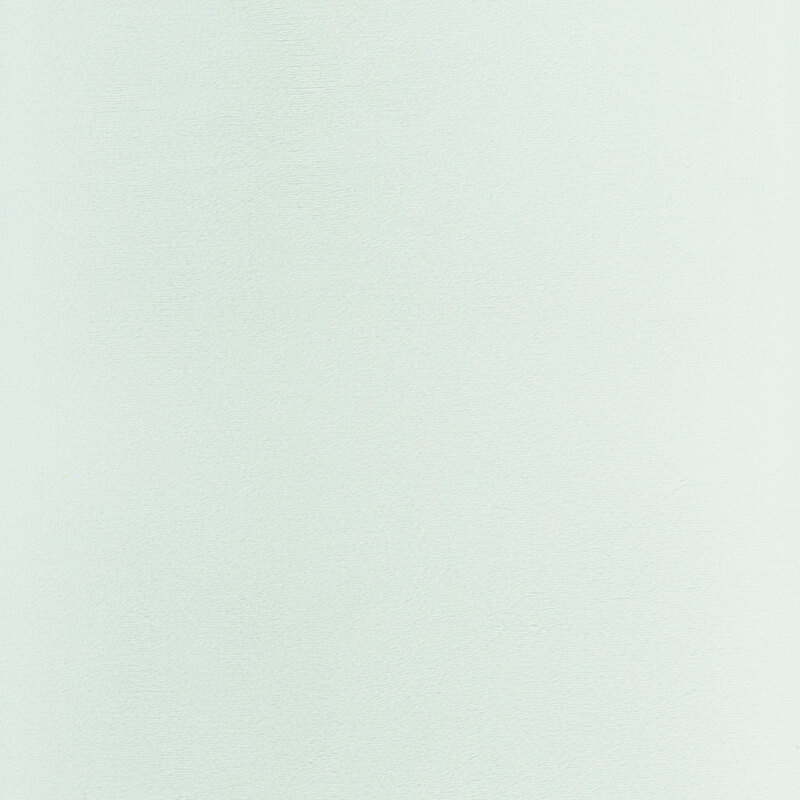 Solid swatch of very light mint green Cuddle fabric.