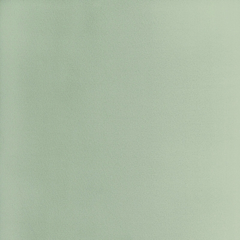 Solid swatch of muted mint green Cuddle fabric.