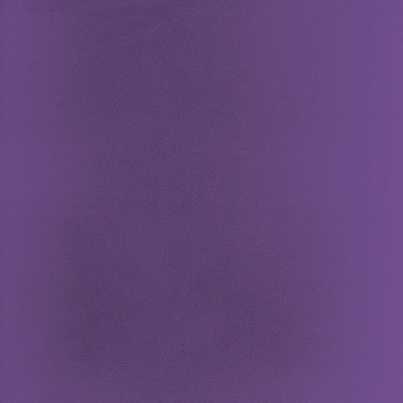 Solid swatch of grape purple Cuddle fabric.