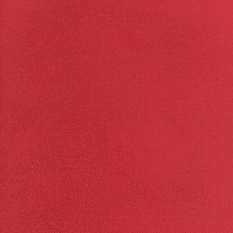 Solid swatch of primary red Cuddle fabric.