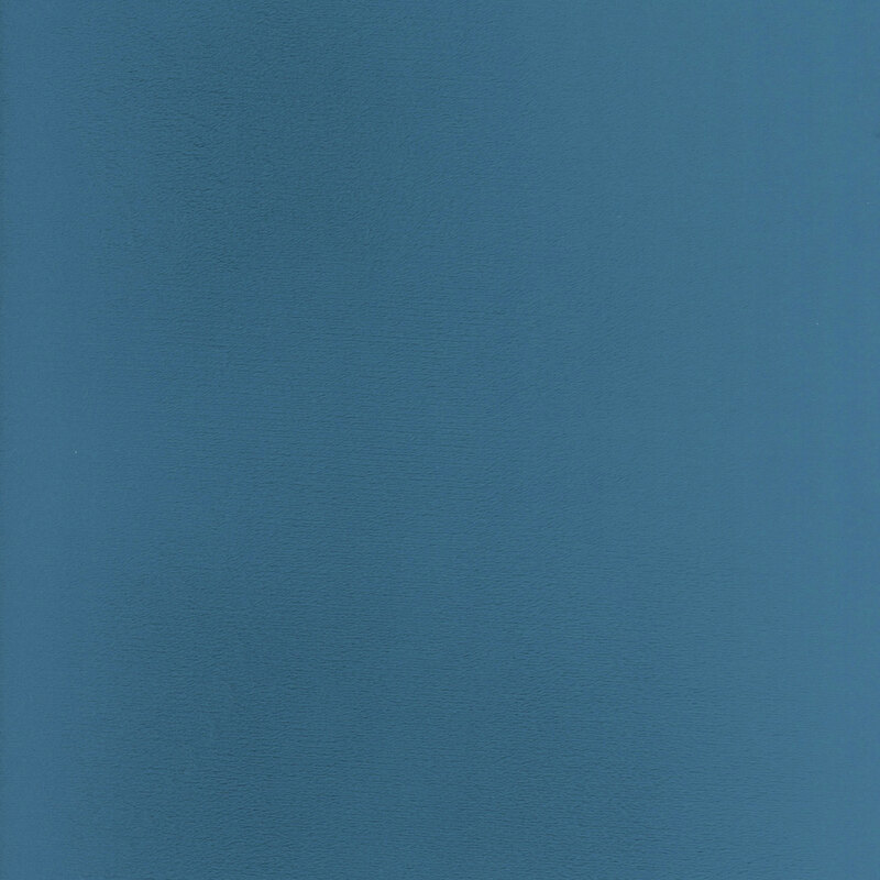 Solid swatch of dark teal blue Cuddle fabric.