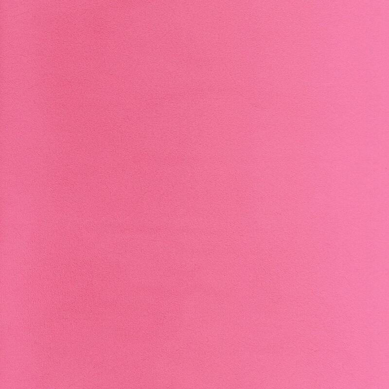 Solid swatch of bright pink Cuddle fabric.