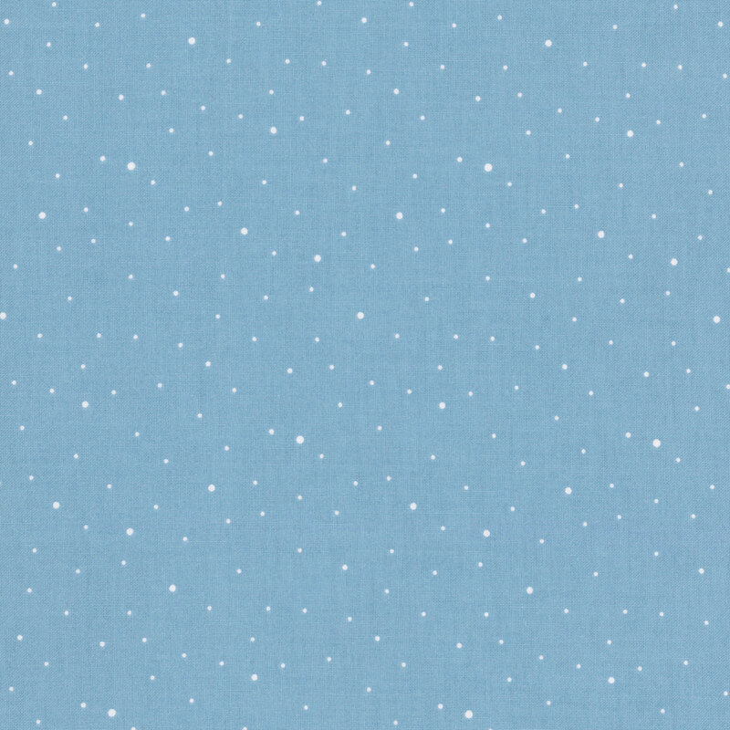 A light sky blue fabric with scattered small white dots.
