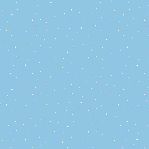 A light blue fabric with scattered small white dots.