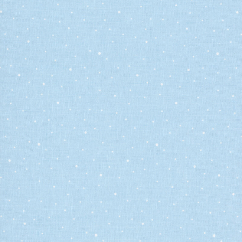 A light blue fabric with scattered small white dots.