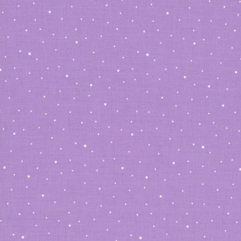 A purple fabric with scattered small white dots.