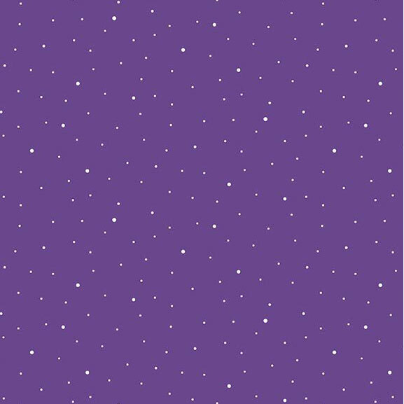 A amethyst purple fabric with scattered small white dots.