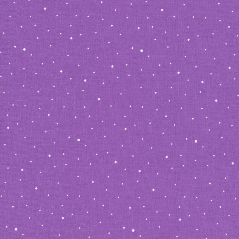 A amethyst purple fabric with scattered small white dots.