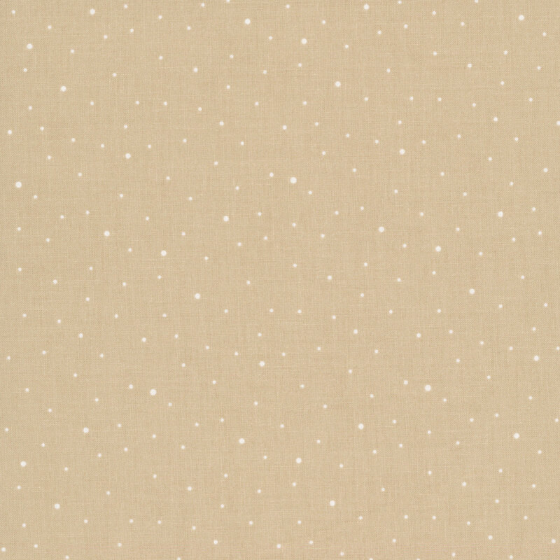 A light tan fabric with scattered small white dots.