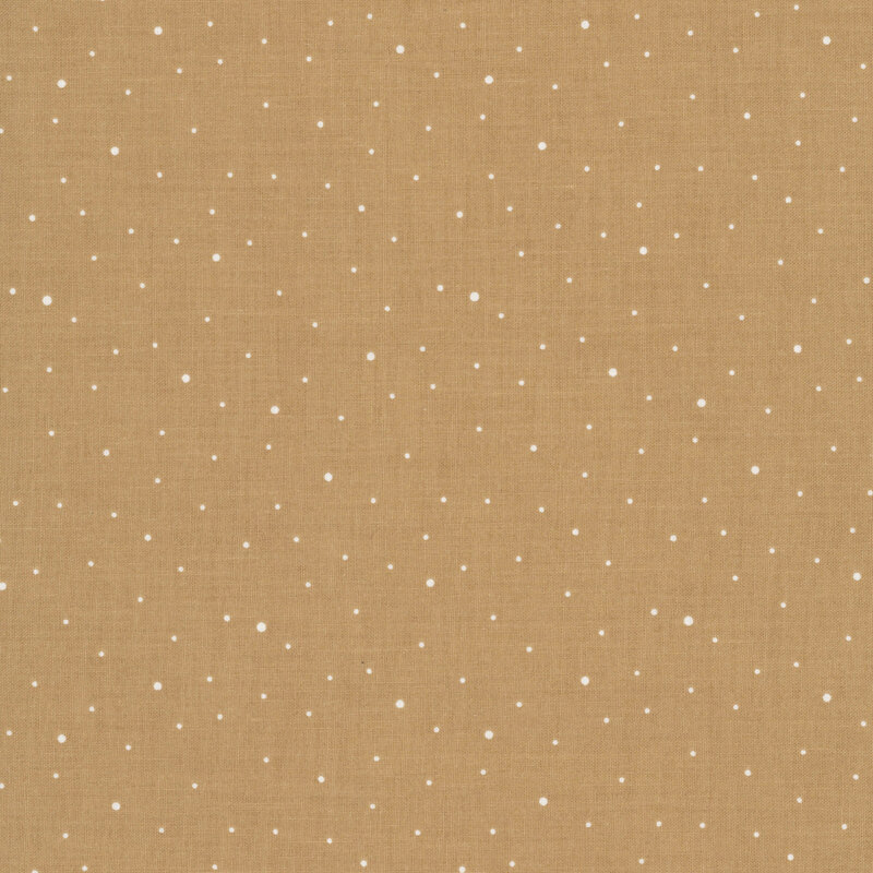 A light hazel brown fabric with scattered small white dots.