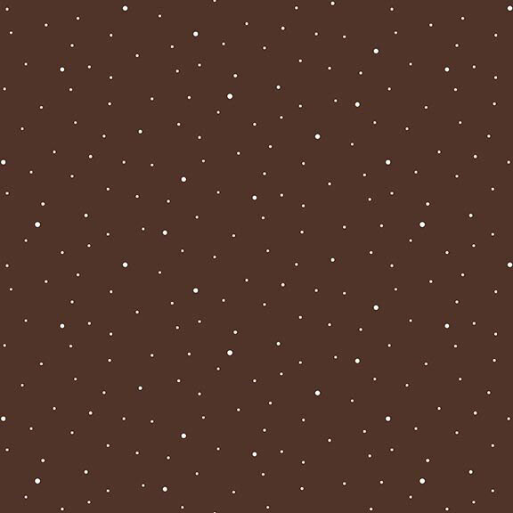 A medium brown fabric with scattered small white dots.