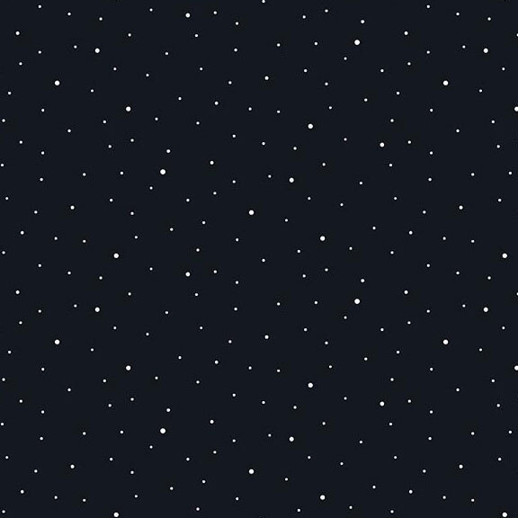 A soft black fabric with scattered small white dots.