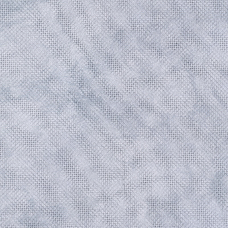 8" x 8" swatch of bluish gray Aida cloth.