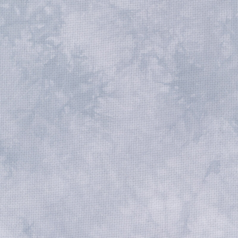 8" x 8" swatch of bluish gray Aida cloth.