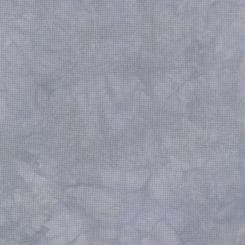 8" x 8" swatch of gray Aida cloth.