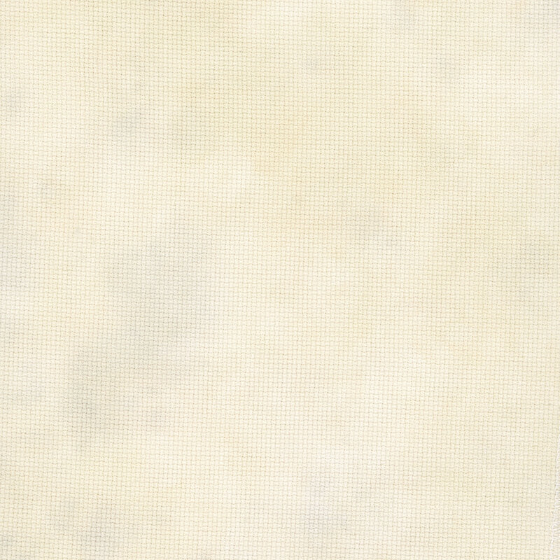 8" x 8" swatch of mottled ivory Aida cloth.